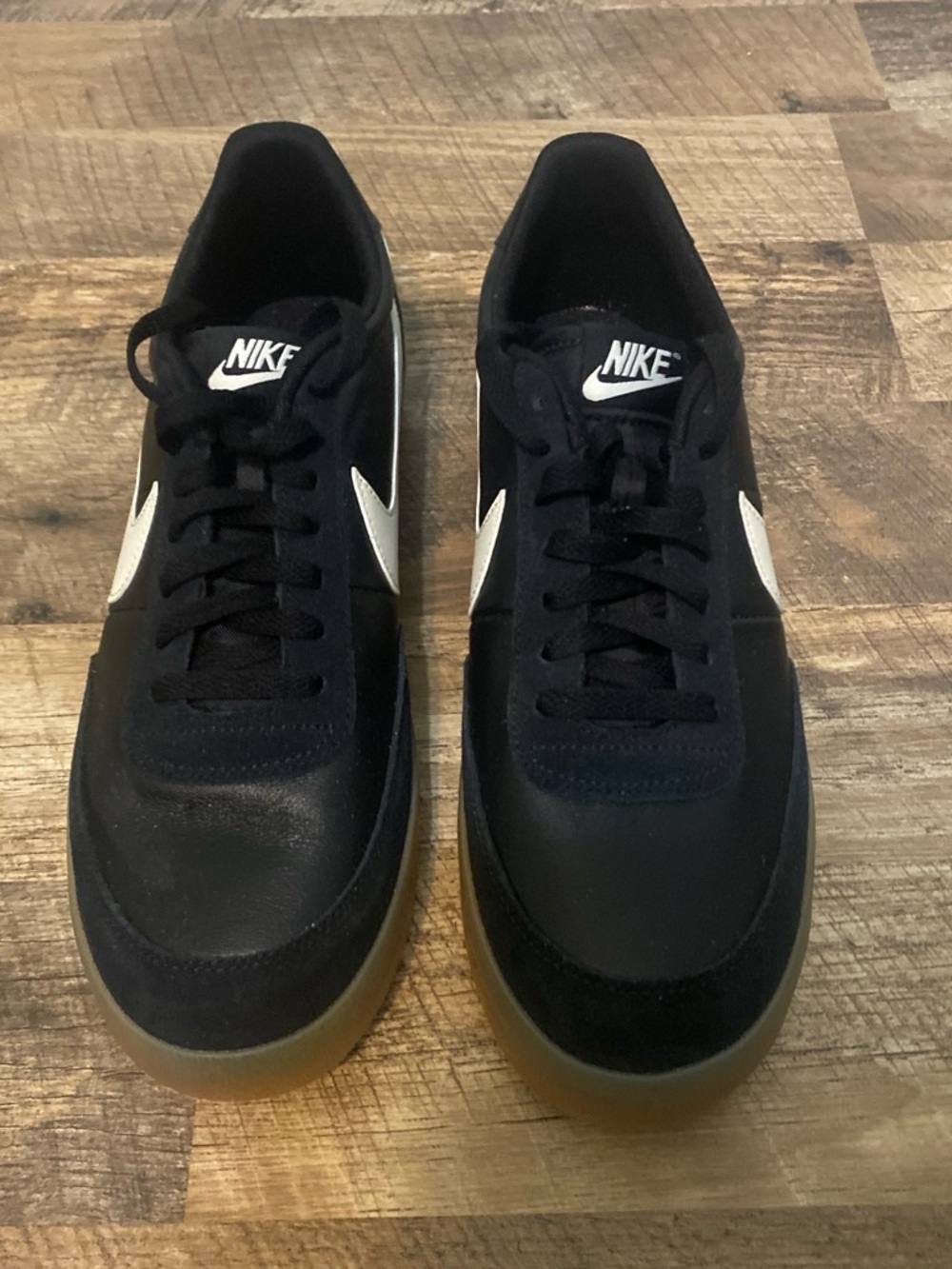 Nike Black & White Low-Top Sneakers with Gum Sole